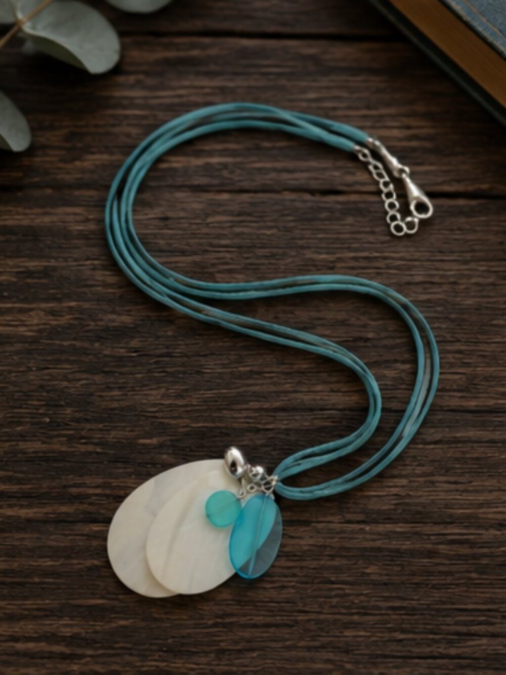 Turquoise Shell Pendant Necklace